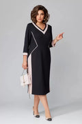 Alexa™ Elegant V-neck dress - Sarah and Emma Portland