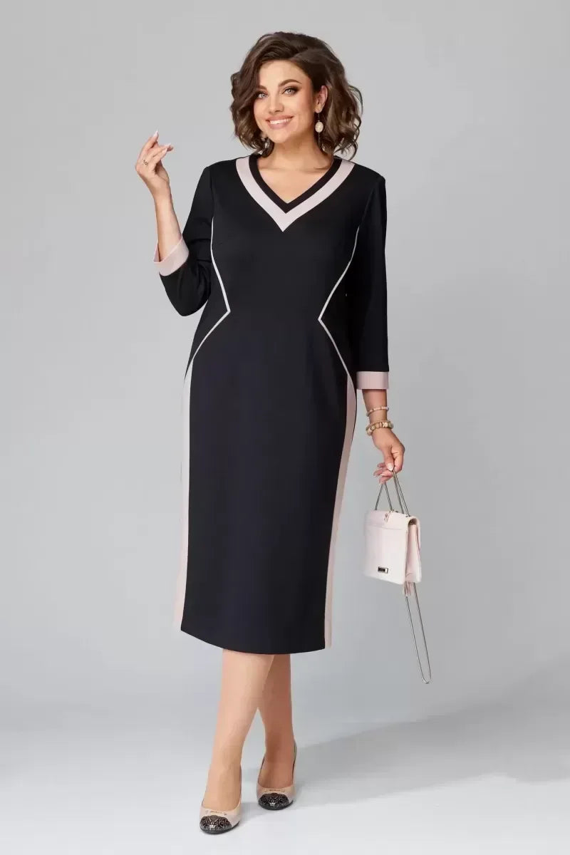 Alexa™ Elegant V-neck dress - Sarah and Emma Portland