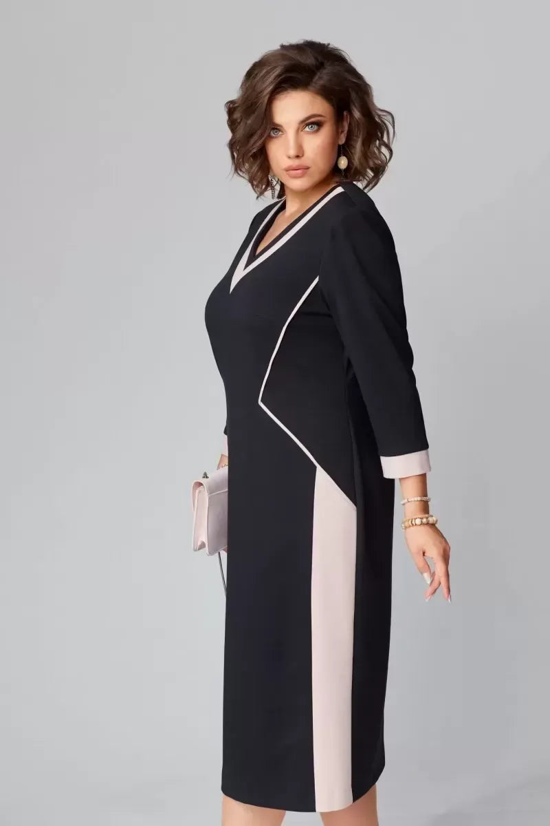 Alexa™ Elegant V-neck dress - Sarah and Emma Portland