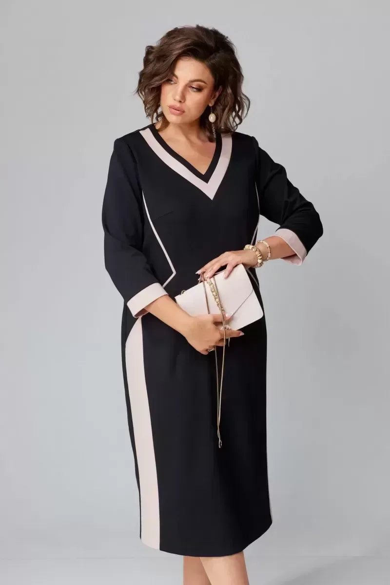 Alexa™ Elegant V-neck dress - Sarah and Emma Portland