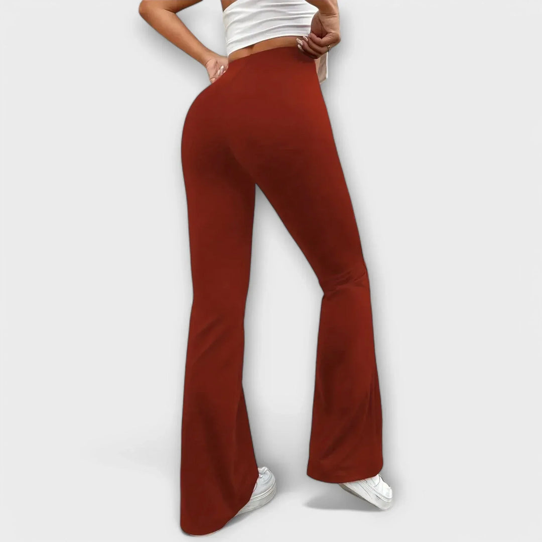 Serena - Relaxed Pants with Flared Leg - Sarah and Emma Portland
