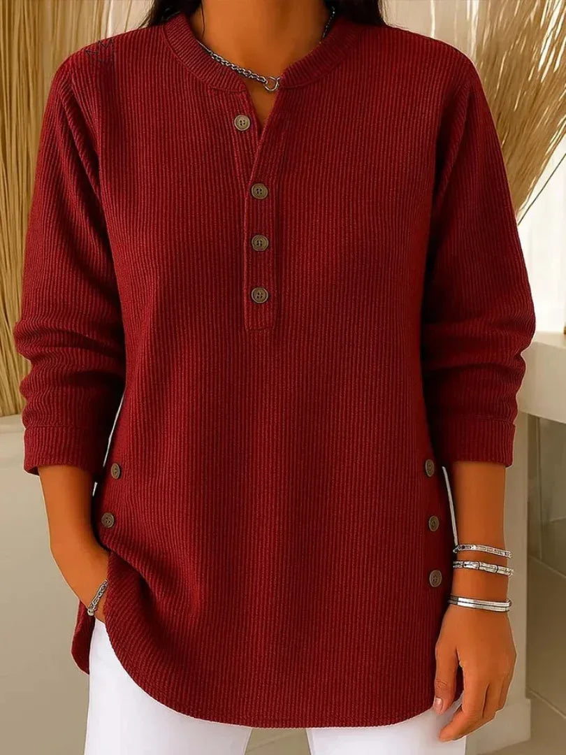 Livia | Button Henley Tunic - Sarah and Emma Portland