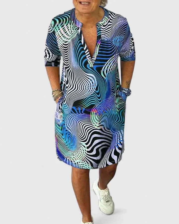Helinae™ | Sophisticated V-neck Dress - Sarah and Emma Portland