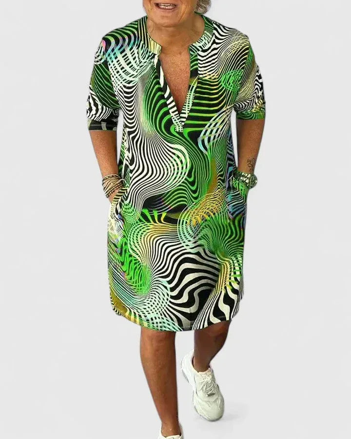 Helinae™ | Sophisticated V-neck Dress - Sarah and Emma Portland