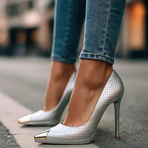 AVELINE GOLD-POINT HEELS - Sarah and Emma Portland