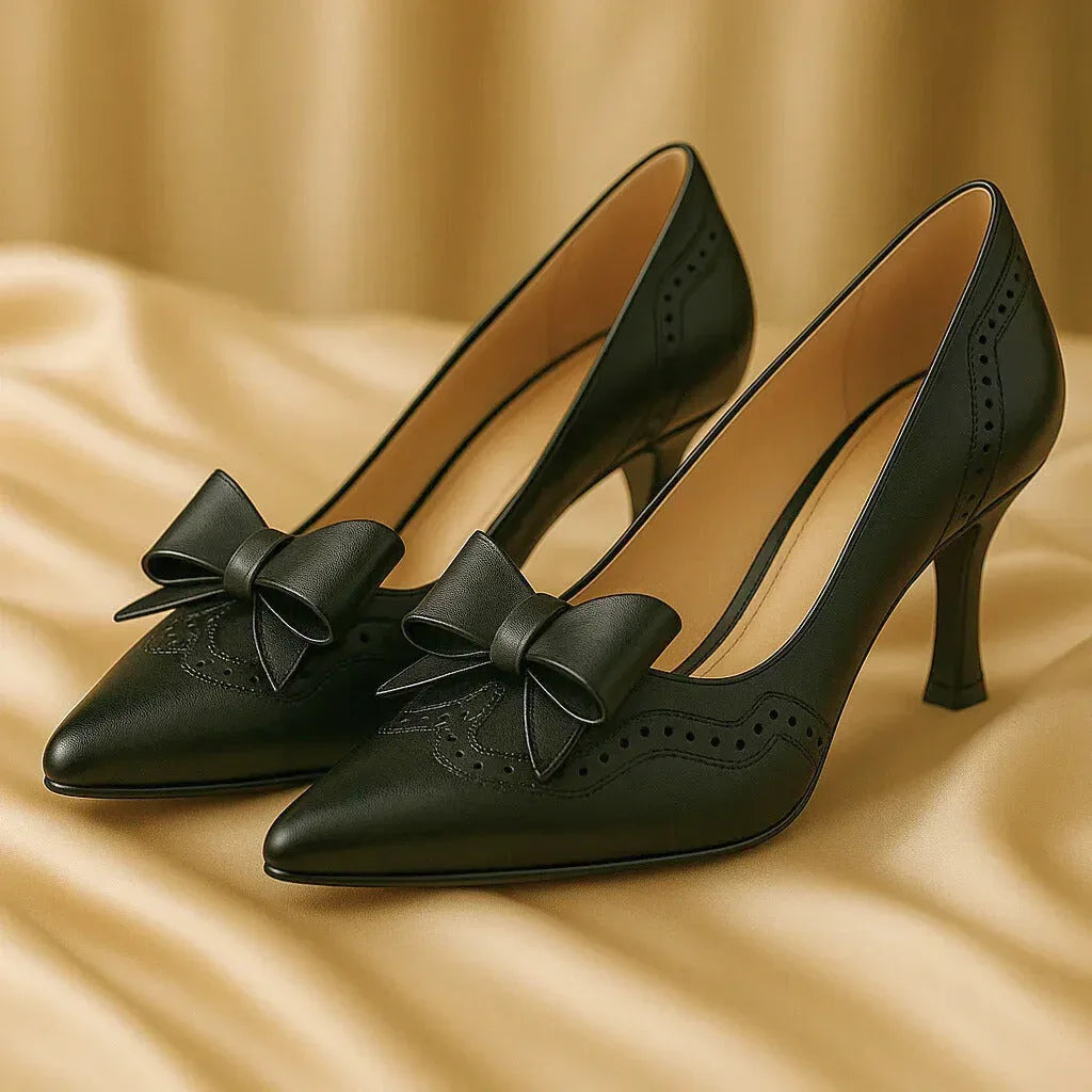 MELENA BOW HEELS - Sarah and Emma Portland