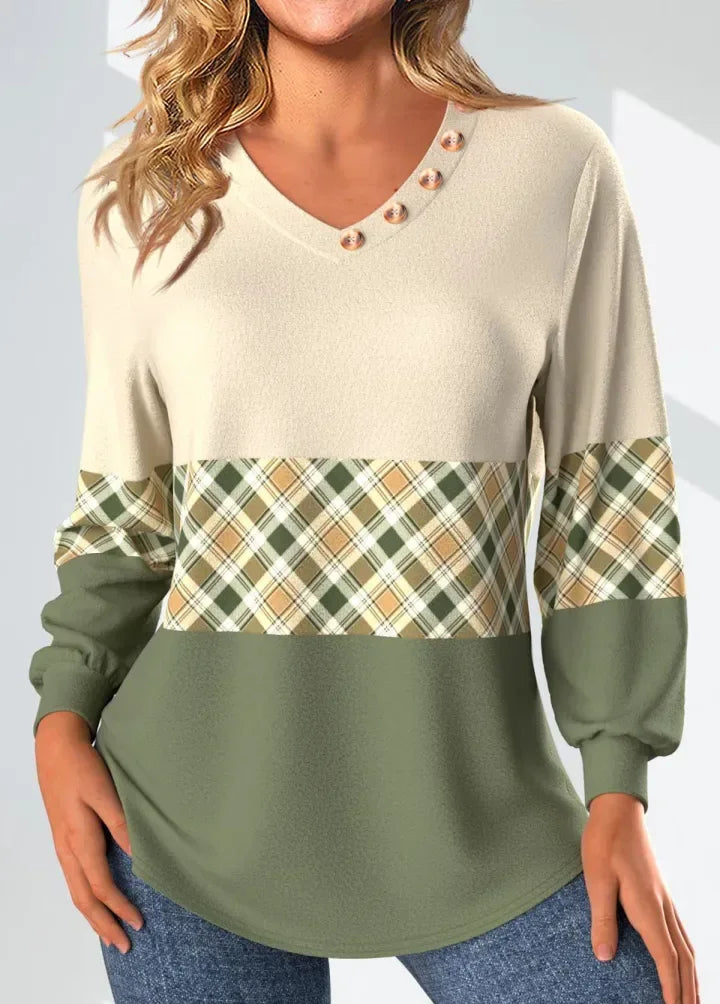 Maeronda | Sweater with Checked Detail - Sarah and Emma Portland