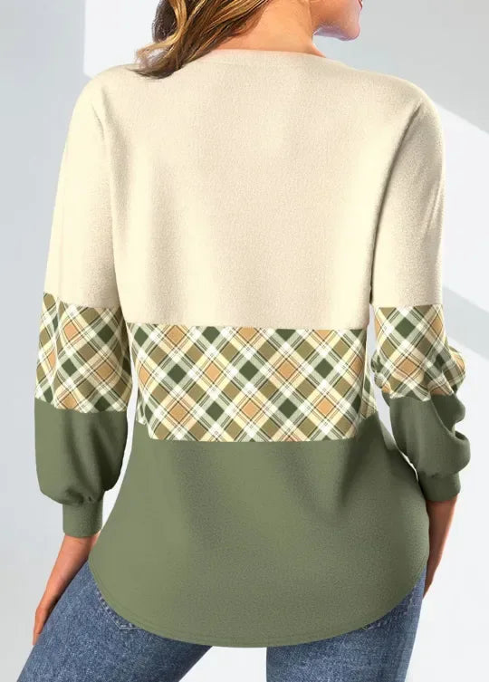 Maeronda | Sweater with Checked Detail - Sarah and Emma Portland
