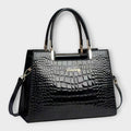 Madison - Glossy Crocodile Pattern Handbag - Sarah and Emma Portland