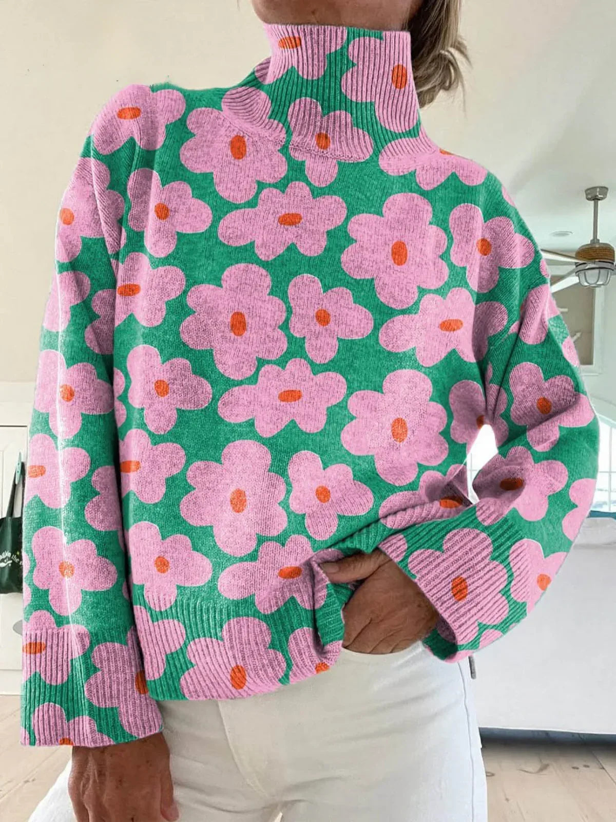 Aspen | Floral Knit Sweater - Sarah and Emma Portland