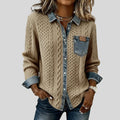 Eléance | Denim Patchwork Shirt