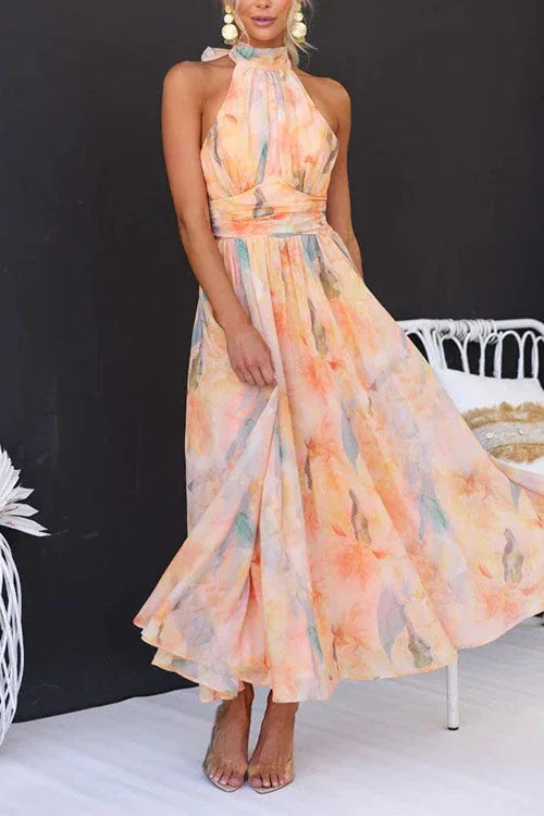 Halter™  | Maxi Dress with Print