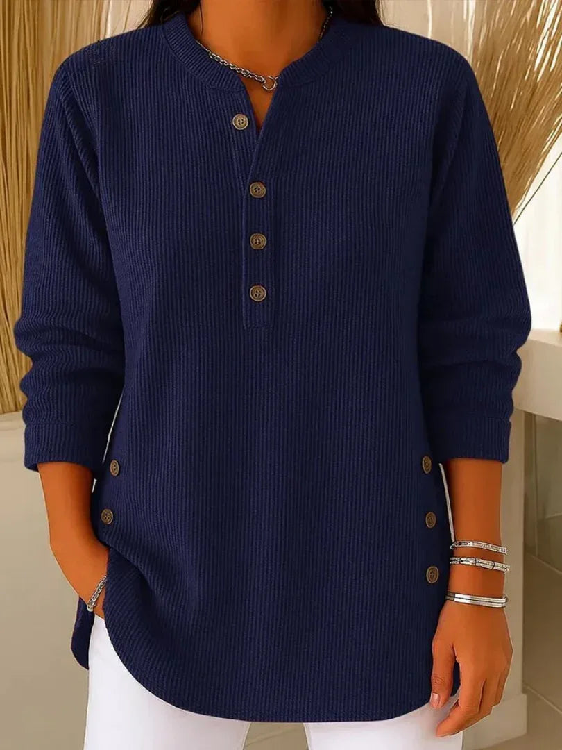 Livia | Button Henley Tunic - Sarah and Emma Portland