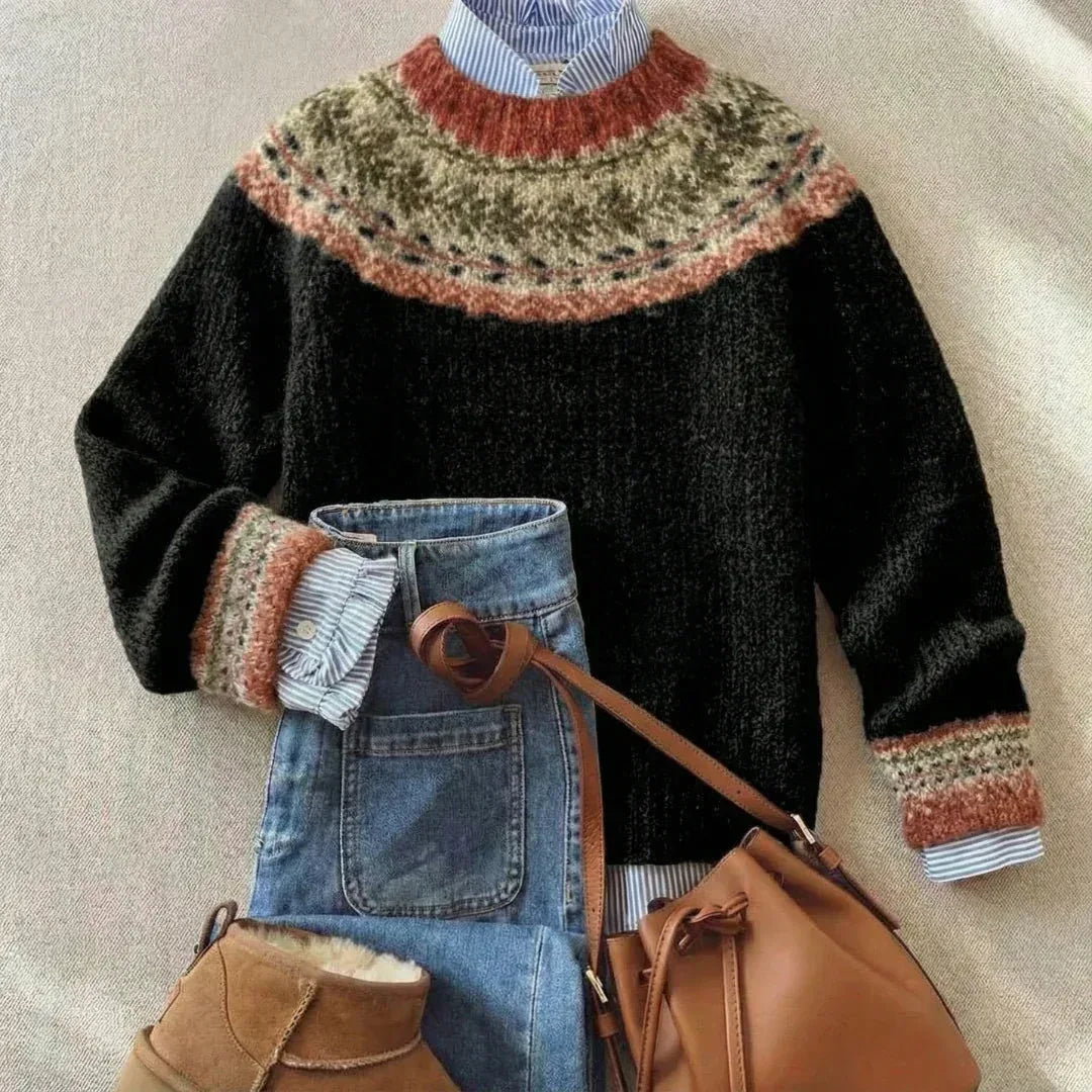 ELVARA™ | Chic Vintage Knit Sweater - Sarah and Emma Portland