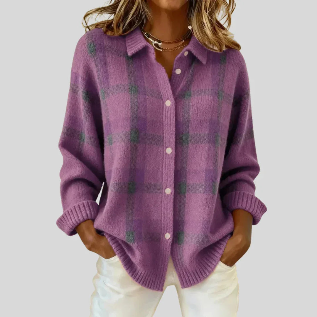 Aveline | Retro Checkered Sweater