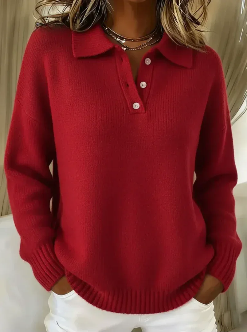 Maribel | Knit Polo Sweater - Sarah and Emma Portland