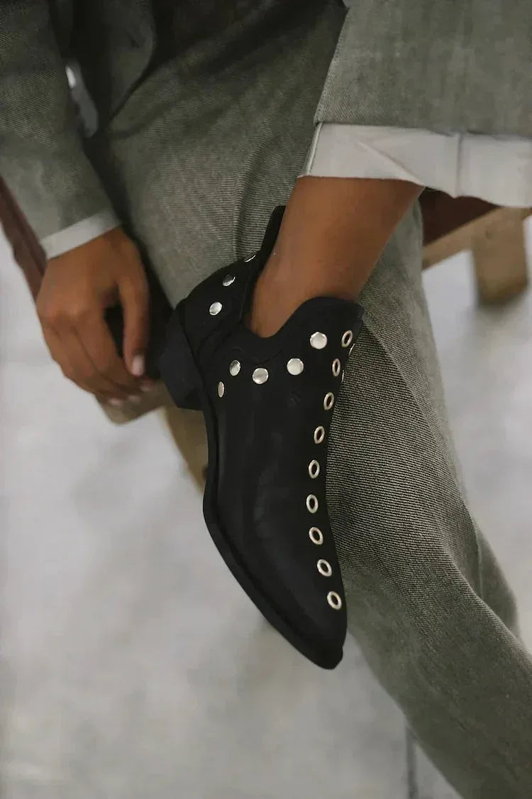 Aela™ | Studded Pointed Boots - Sarah and Emma Portland