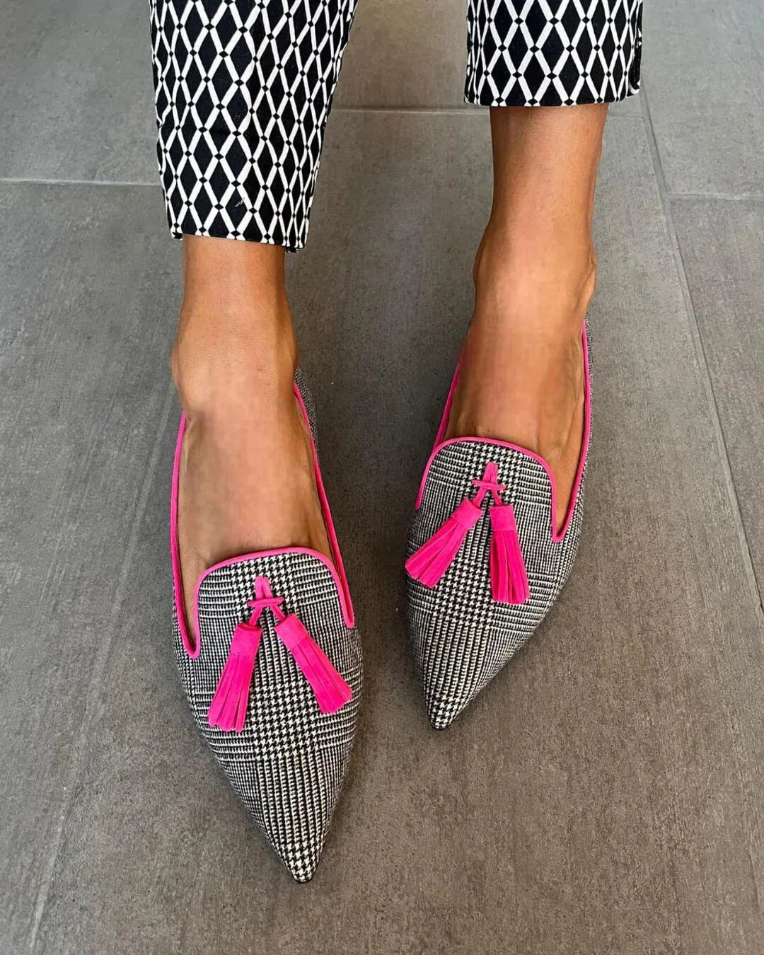 Fyla™ | Fluo Fringe Loafers - Sarah and Emma Portland