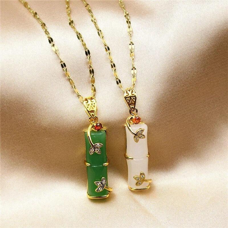 Jade Amulet Necklace - Sarah and Emma Portland