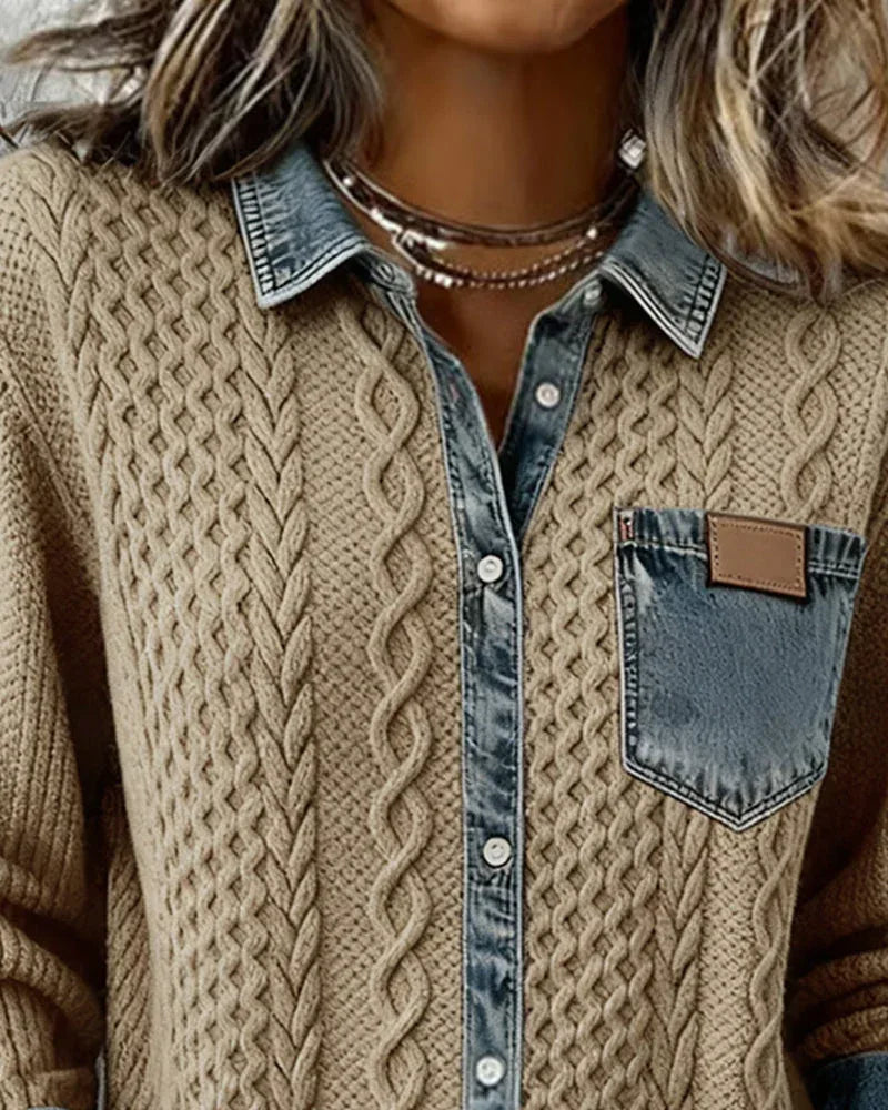 Ceir | Denim Patchwork Shirt - Sarah and Emma Portland