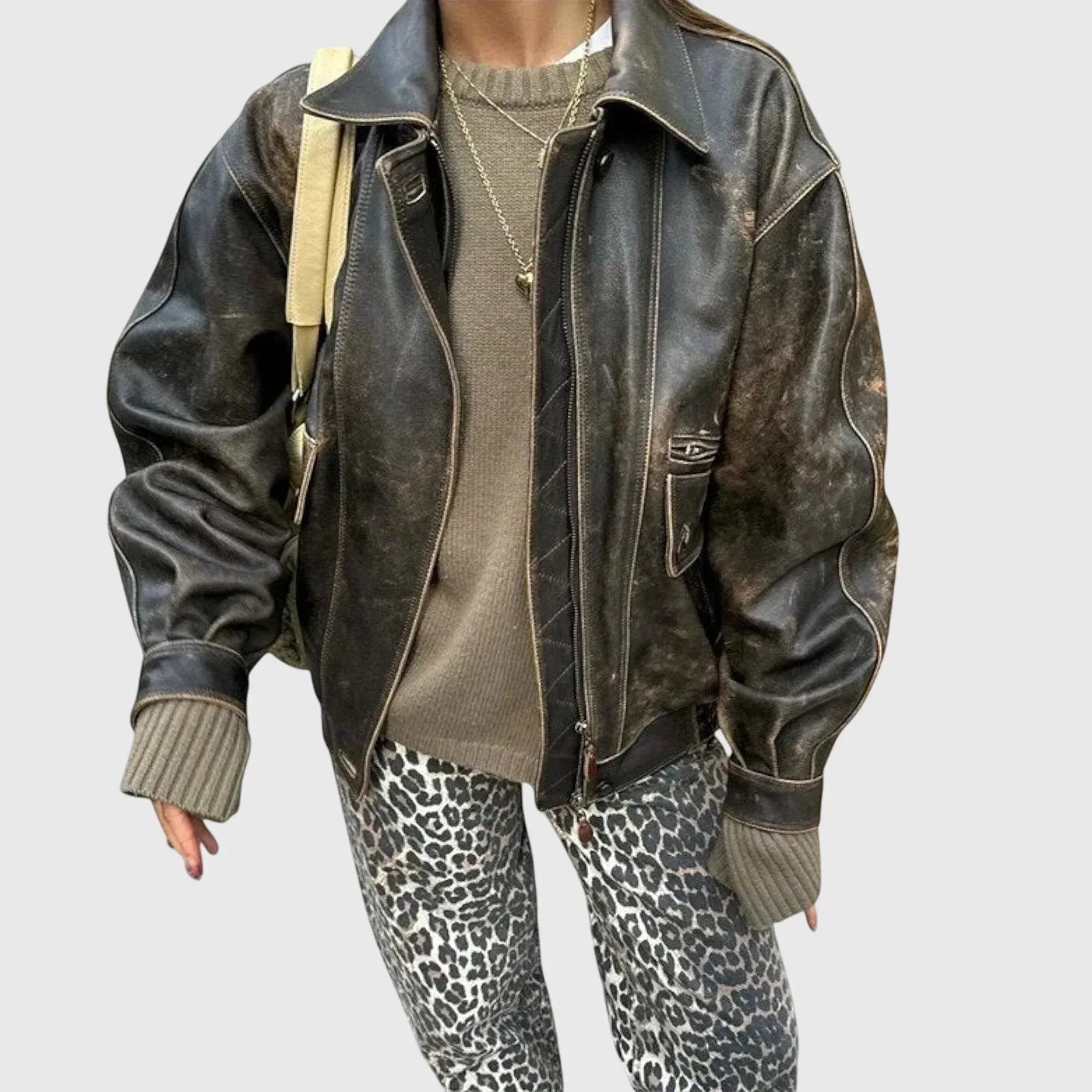 Chandra - Vintage Jeans with Leopard Print - Sarah and Emma Portland