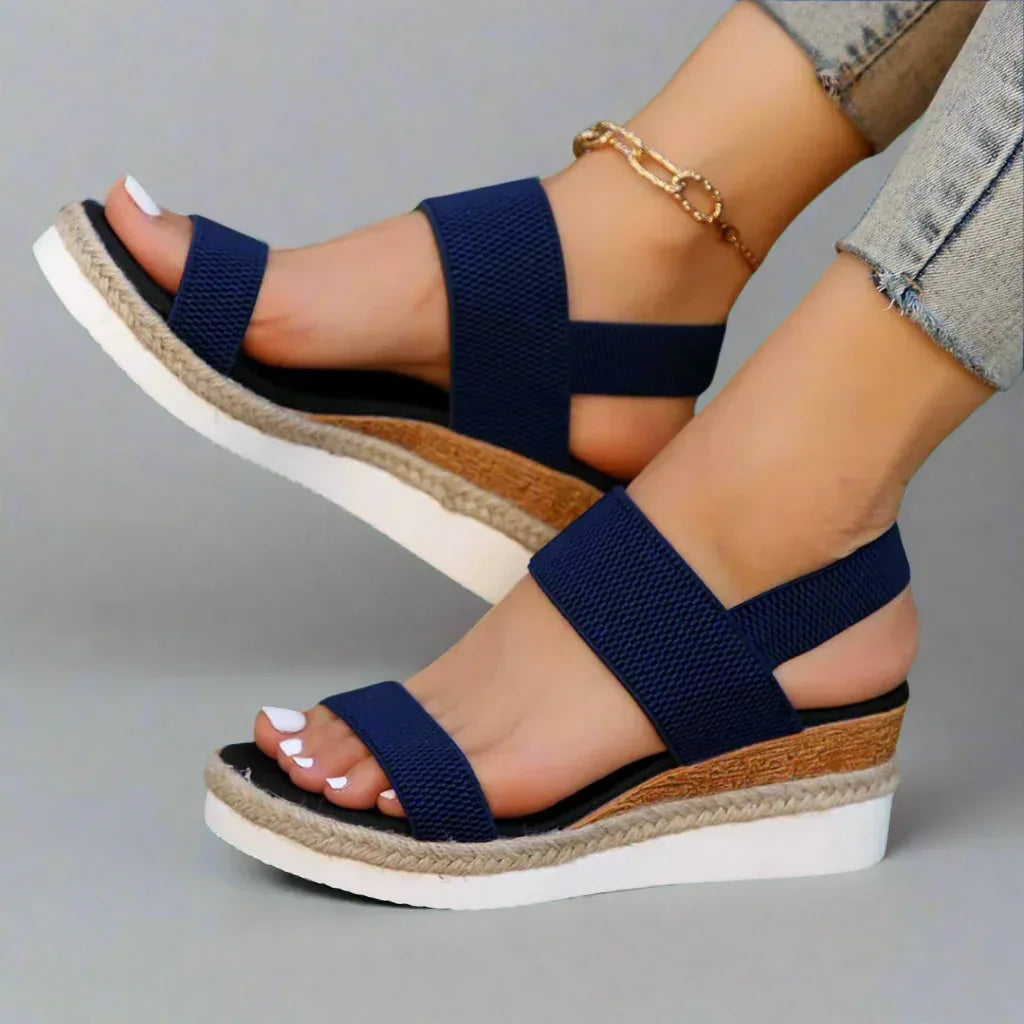 Alessia | Black Platform Sandals - Sarah and Emma Portland