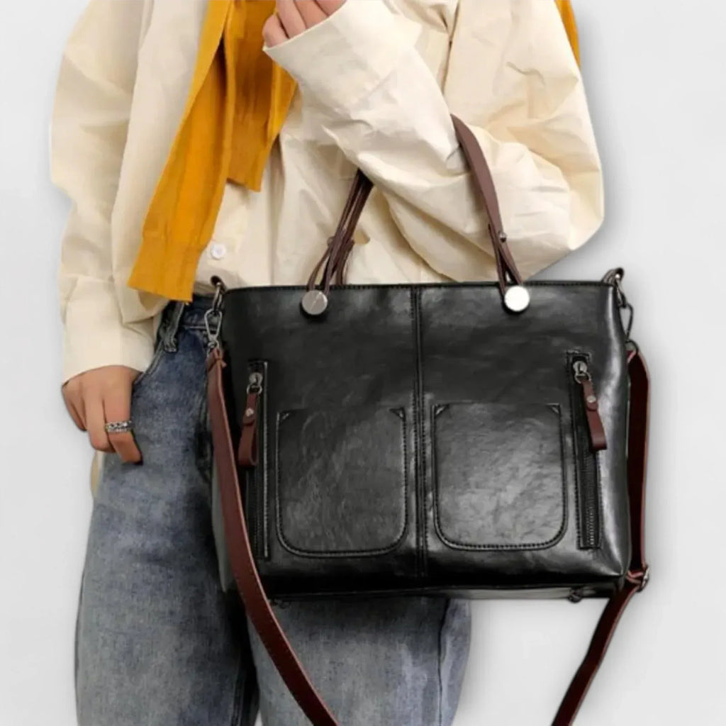 Lora - Elegant Leather Bag - Sarah and Emma Portland