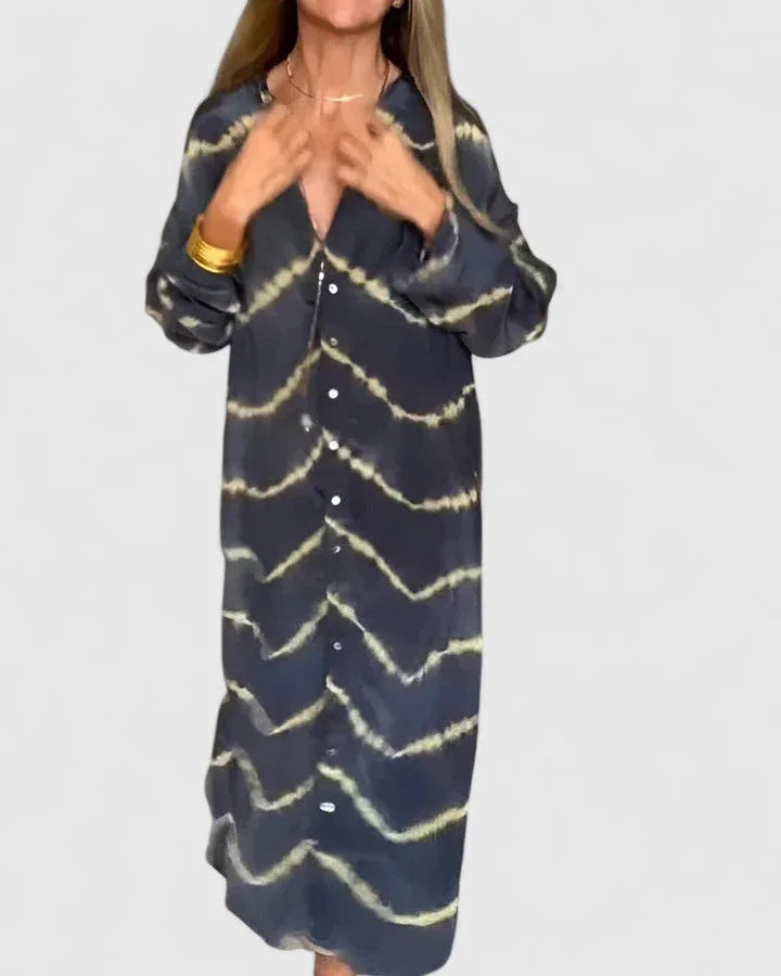 Amelie™ | Elegant Boho Striped Maxi Dress - Sarah and Emma Portland
