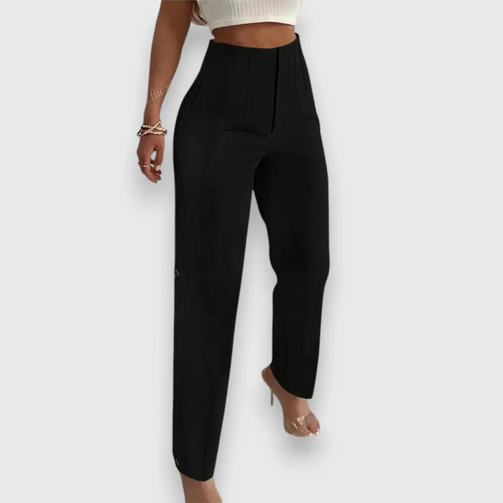 Verena – High-Waisted Trousers - Sarah and Emma Portland