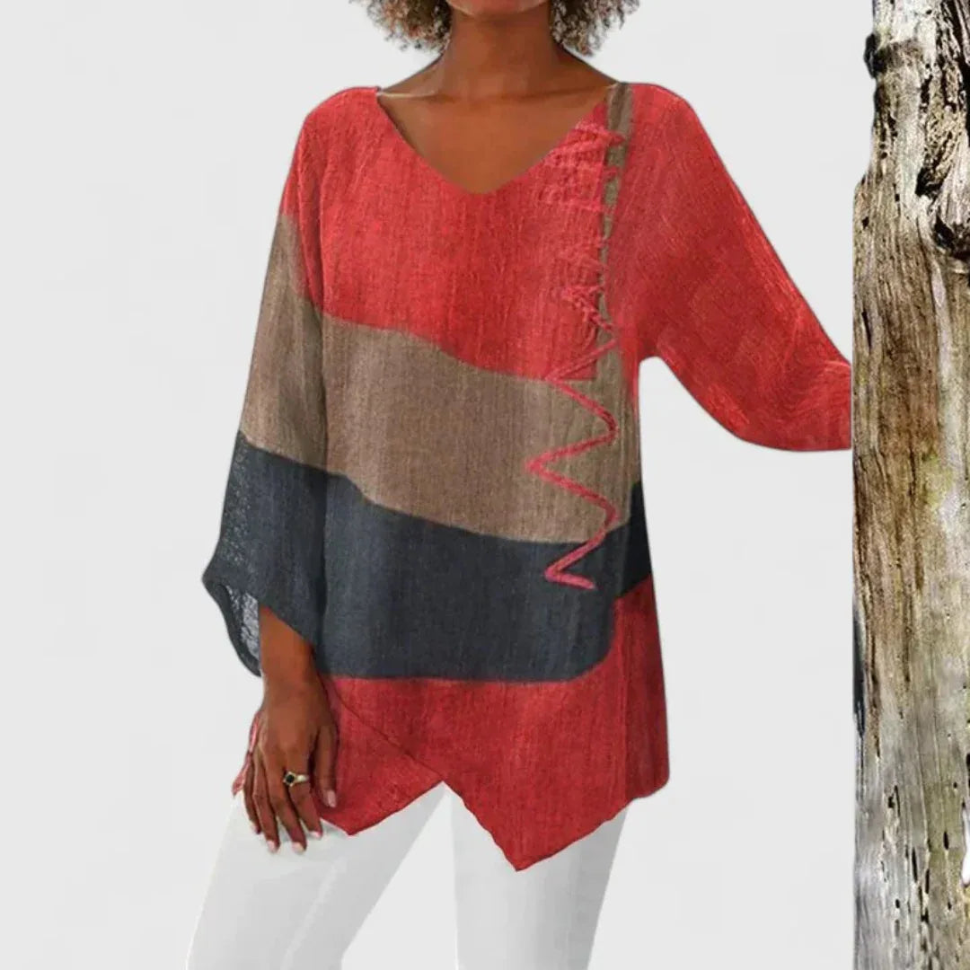 Elysia | Sophisticated V-Neck Tunic - Sarah and Emma Portland