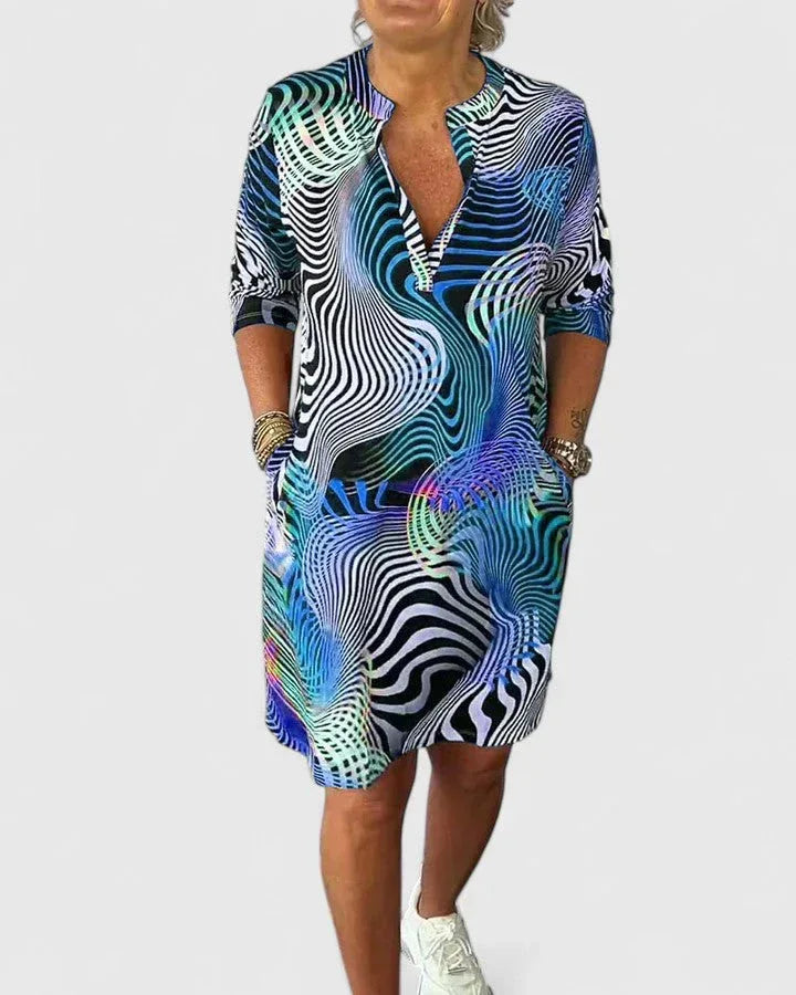 Helinae™ | Sophisticated V-neck Dress - Sarah and Emma Portland