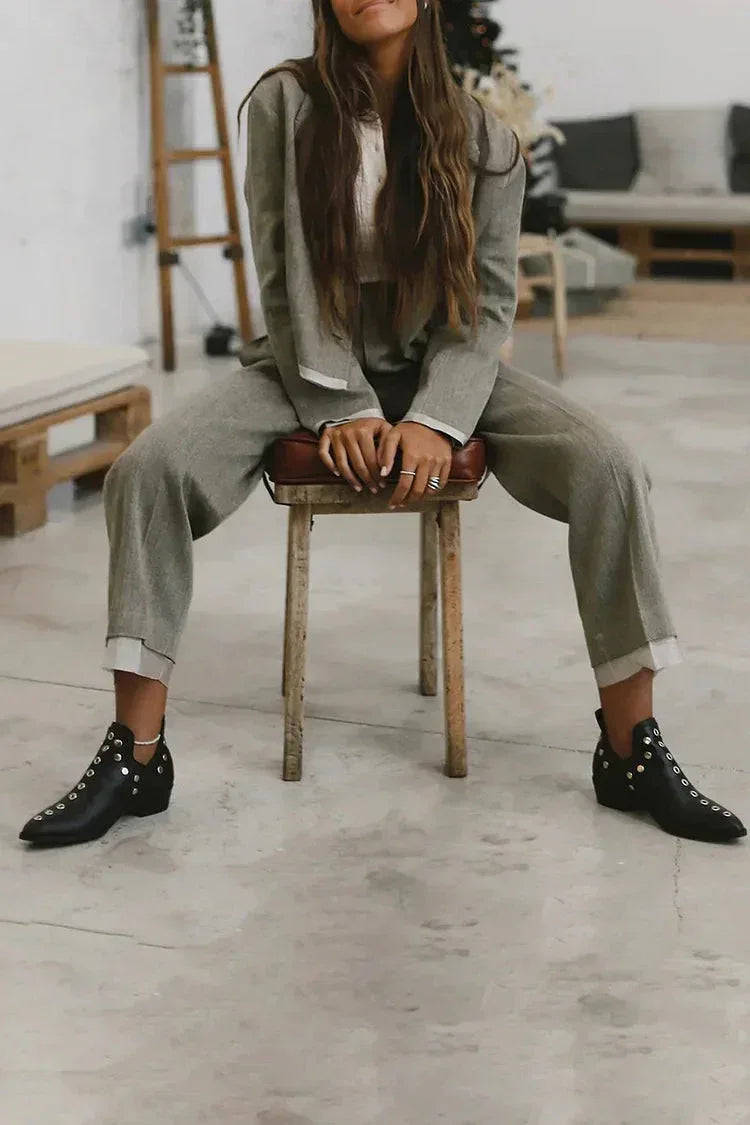 Aela™ | Studded Pointed Boots - Sarah and Emma Portland