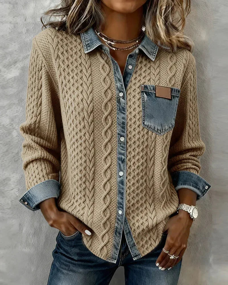 Ceir | Denim Patchwork Shirt - Sarah and Emma Portland