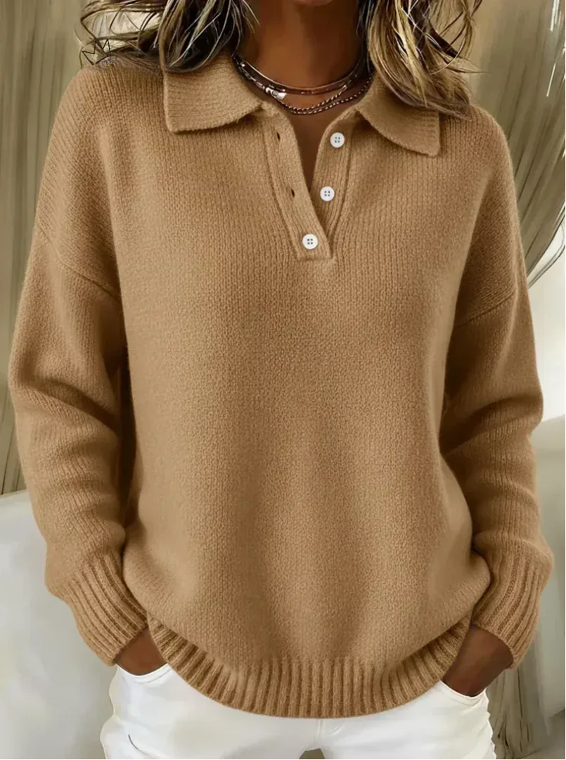 Maribel | Knit Polo Sweater - Sarah and Emma Portland