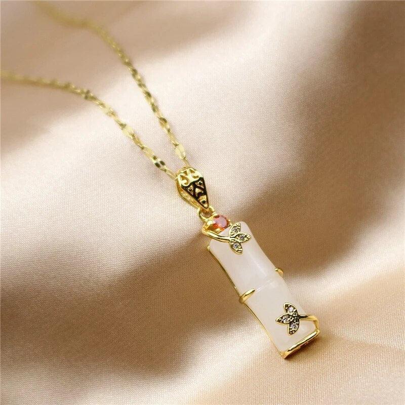 Jade Amulet Necklace - Sarah and Emma Portland