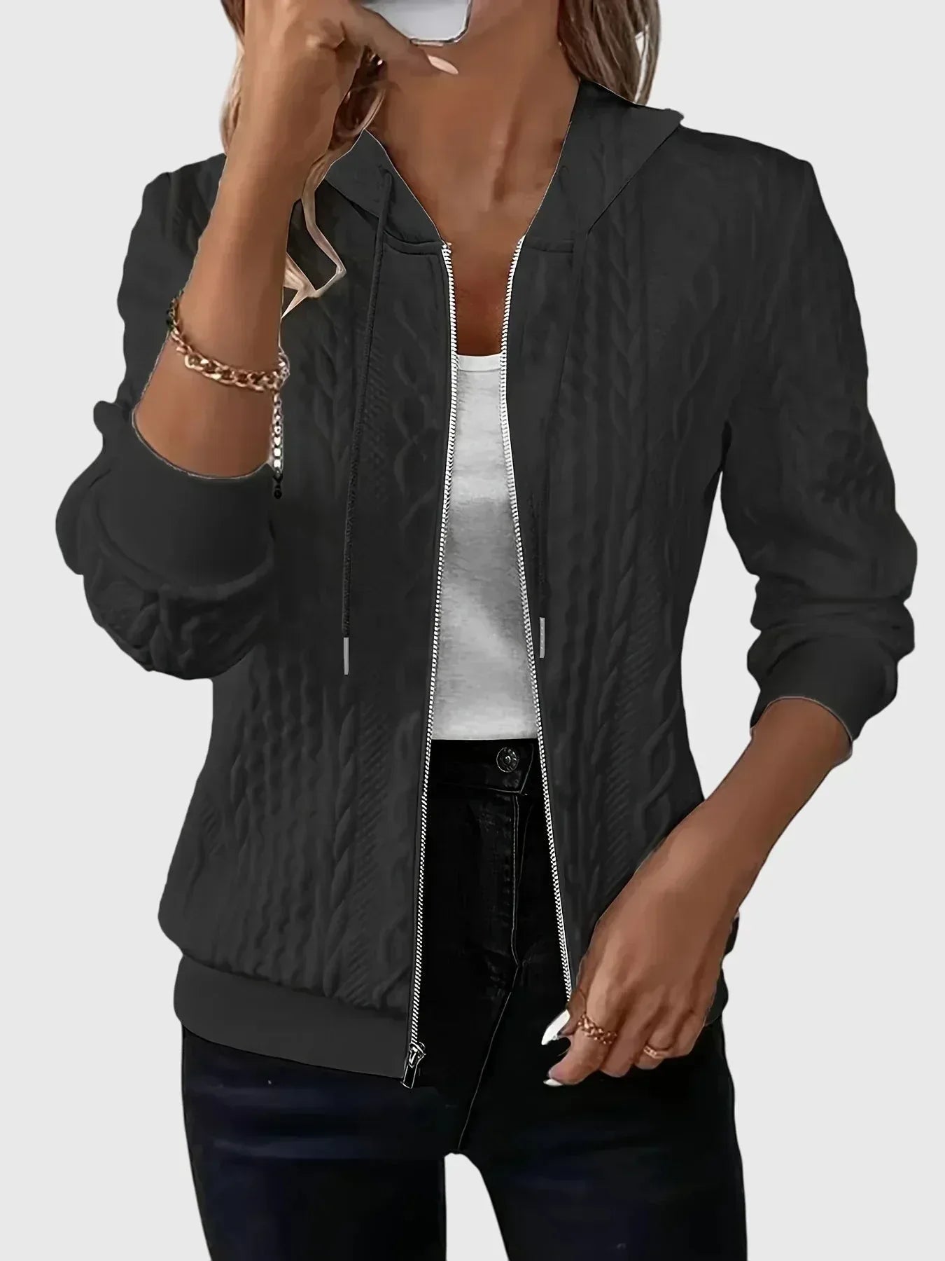 Lena™ - Hoodie with zipper - Sarah and Emma Portland