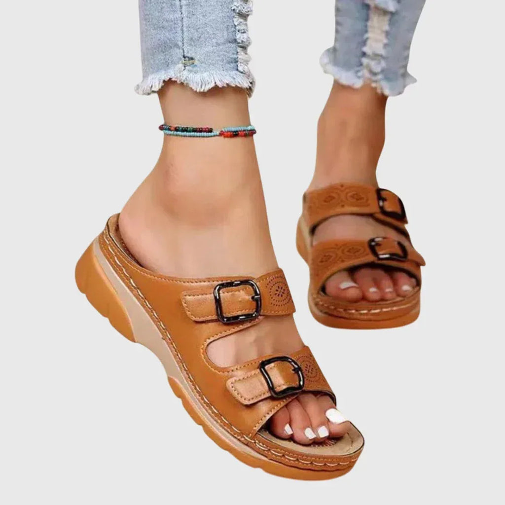 Diora™ | Orthopedic Leather Sandals - Sarah and Emma Portland