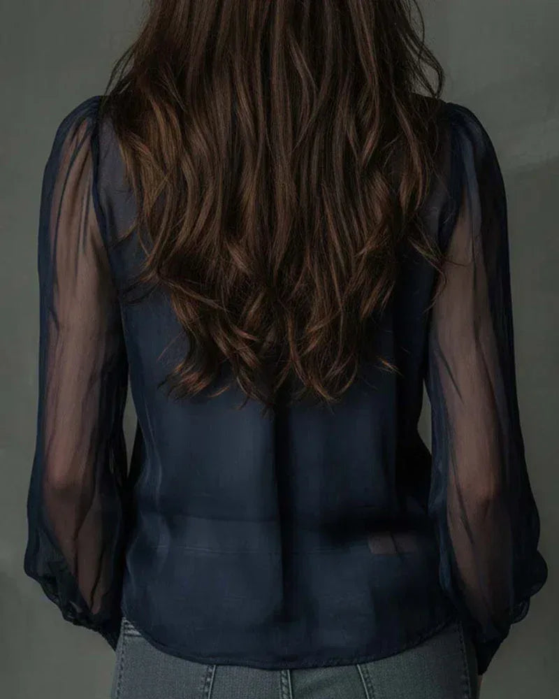 Helen | Half-Zip Blouse Long Sleeve Knit - Sarah and Emma Portland