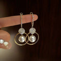 Elegant Earrings with Cultured Pearls and Sparkling Zircons - Sarah and Emma Portland