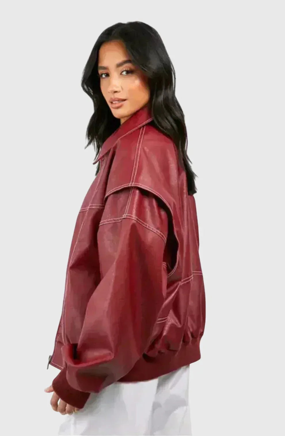 Faye™ - Oversized Leather Jacket - Sarah and Emma Portland