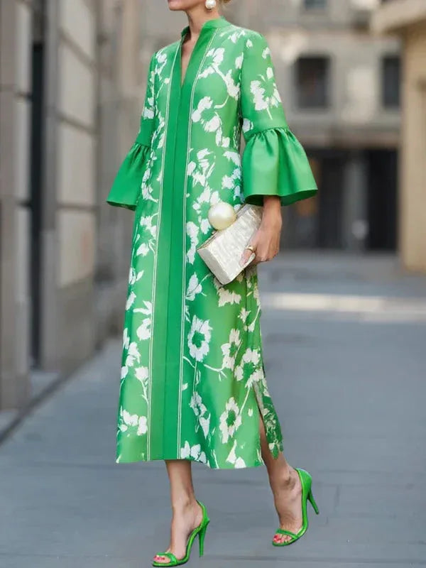 Mathilda™ Floral Bell Sleeve Maxi Dress - Sarah and Emma Portland
