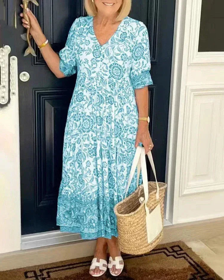 Keisha | Graceful V-Neck Floral - Sarah and Emma Portland