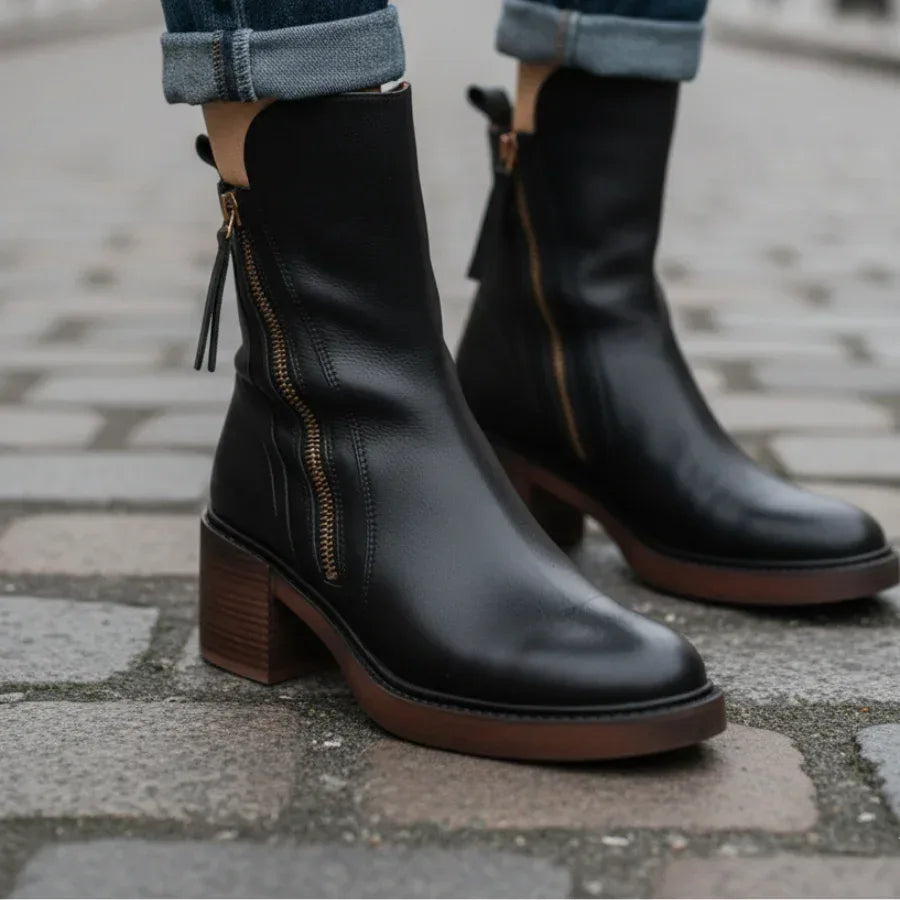 Vi™ Elegant Leather Boots - Sarah and Emma Portland