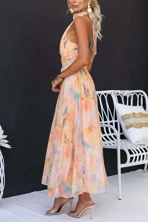 Halter™  | Maxi Dress with Print