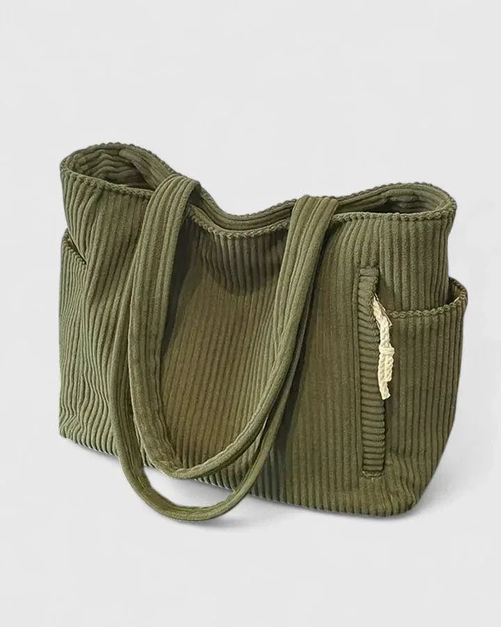 Liorane | Luxurious Ribbed Tote Bag with Cord Detail - Sarah and Emma Portland