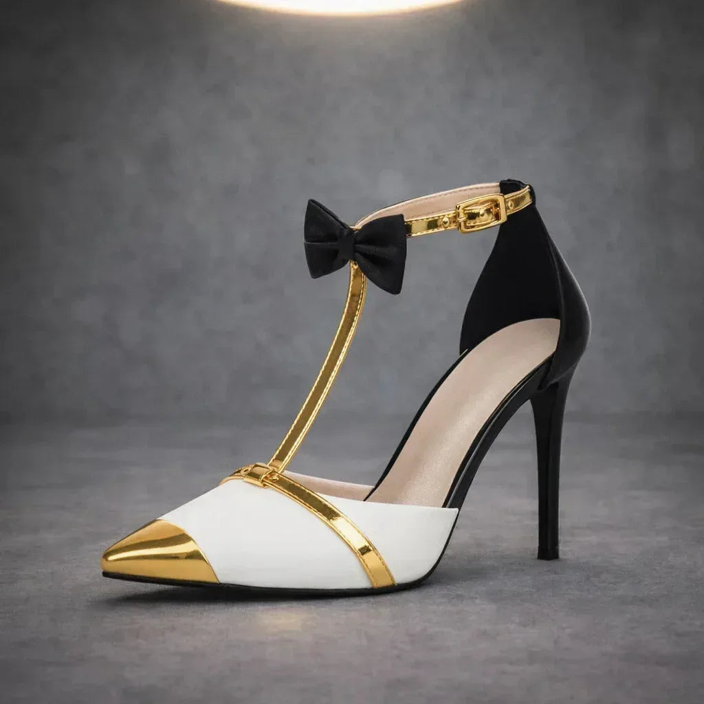 BELLA BOW-TIE STILETTOS - Sarah and Emma Portland
