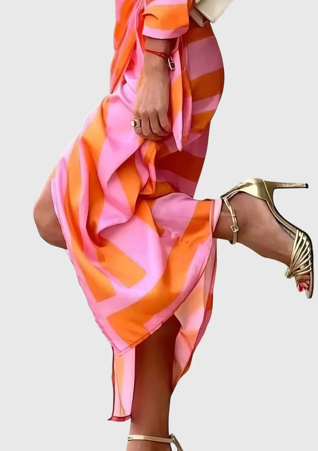 Everly™ | Elegant Wrap Dress with Print - Sarah and Emma Portland
