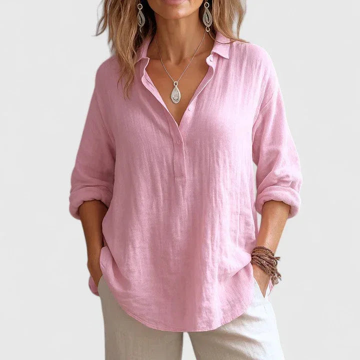 Franzina | Comfortable Linen Blouse - Sarah and Emma Portland