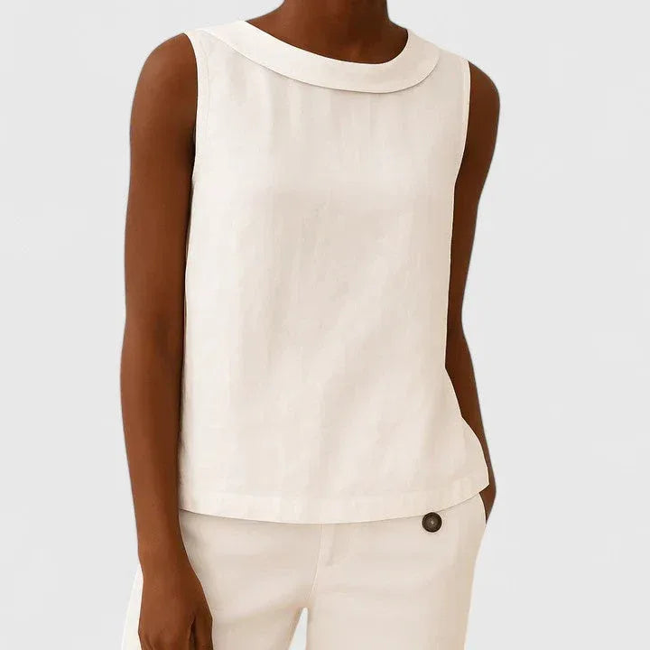 Anastine | Elegant Top with Roll Collar - Sarah and Emma Portland