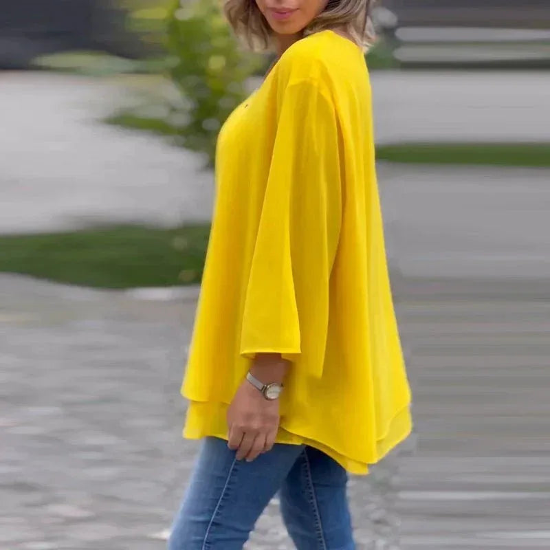 Lorelai | Chiffon Zipper Blouse - Sarah and Emma Portland